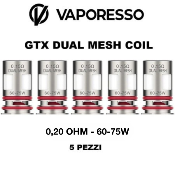 Coil GTX Dual Mesh 0.20 Ohm 5PZ