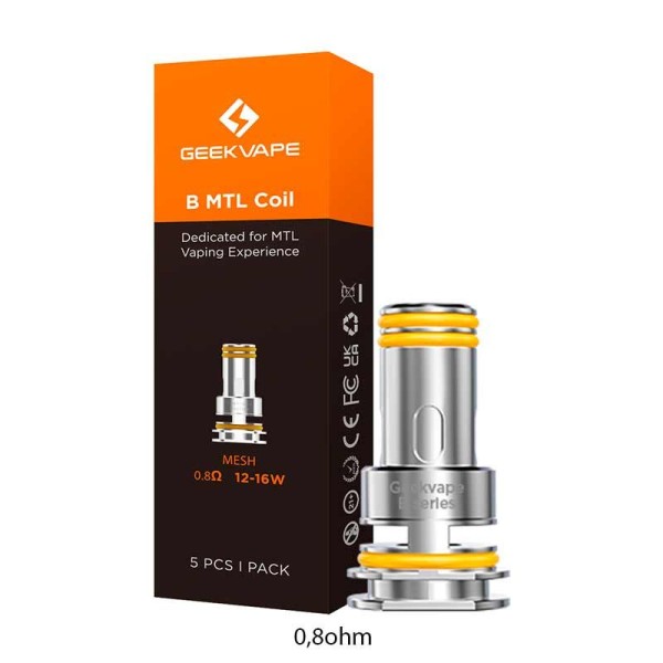 Coil B MTL Geekvape 0,8 Ohm 5 pezzi