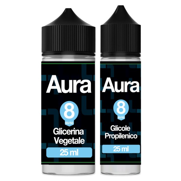 Kit Azzurro 8 Base 25VG 25PG Aura 50/50 50ml