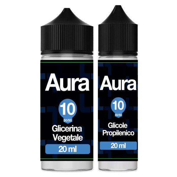 Kit Blu 10 Base 20VG 20PG Aura 50/50 40ml
