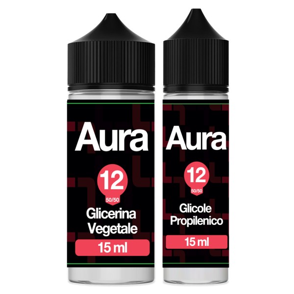 Kit Rosso 12 Base 15VG 15PG Aura 50/50 30ml